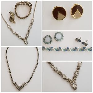 Vintage Retro Costume Jewelry earrings necklaces bracelets beads Mystery box